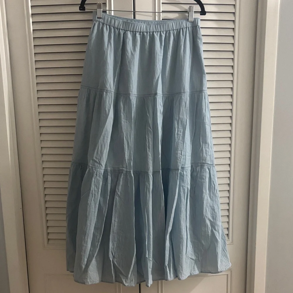 Uniqlo Sky Blue Maxi Skirt - Picture 4 of 4